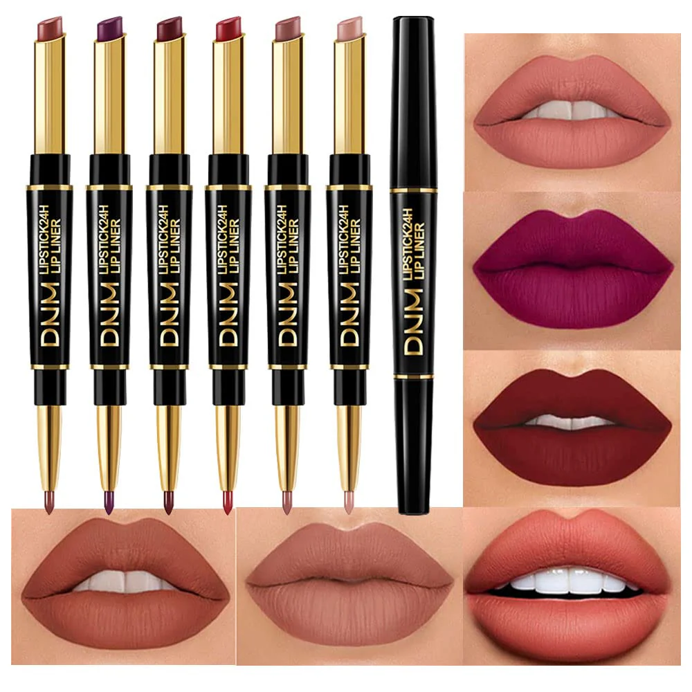 6-Piece Lipstick & Liner Set ~ All-day color and definition in one simple step (All 6 Colors Included). - Image 4
