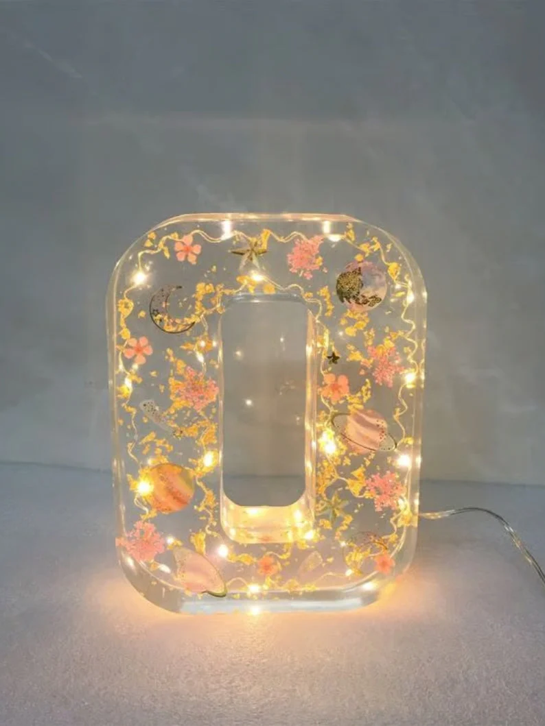 Handmade Floral Resin Night Light ~ Bring artistic light to your home effortlessly - Image 15