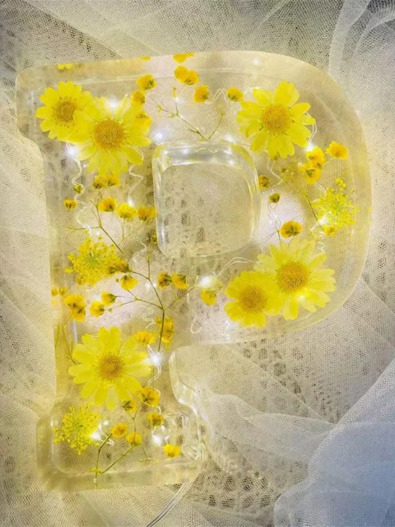 Handmade Floral Resin Night Light ~ Bring artistic light to your home effortlessly - Image 16