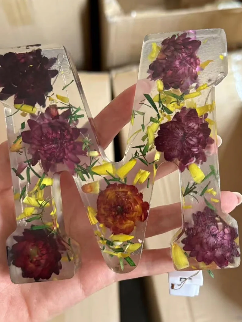 Handmade Floral Resin Night Light ~ Bring artistic light to your home effortlessly. - Image 13