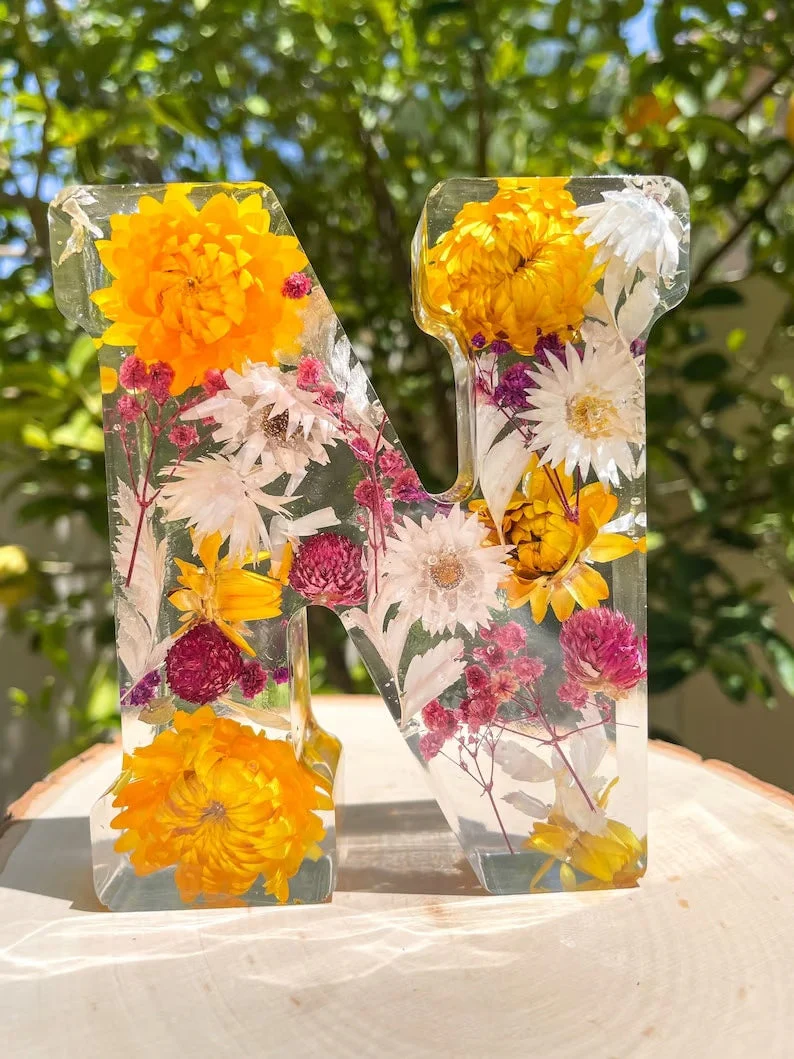 Handmade Floral Resin Night Light ~ Bring artistic light to your home effortlessly. - Image 14