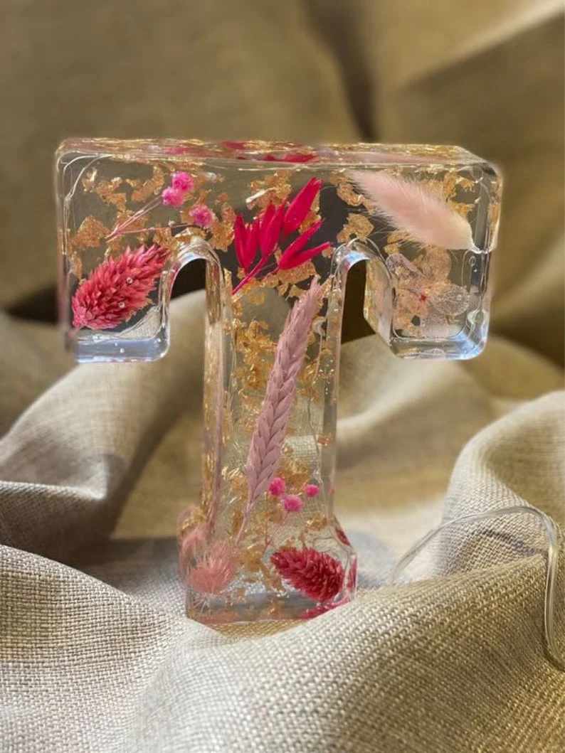 Handmade Floral Resin Night Light ~ Bring artistic light to your home effortlessly. - Image 20