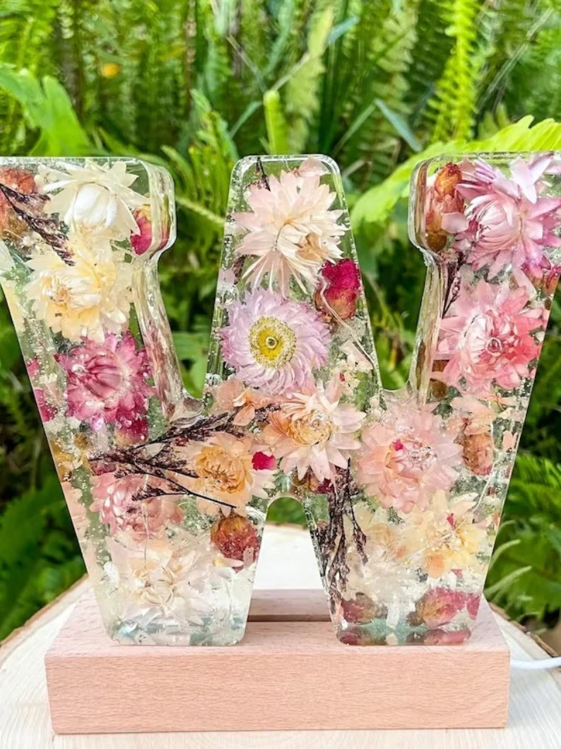 Handmade Floral Resin Night Light ~ Bring artistic light to your home effortlessly. - Image 23