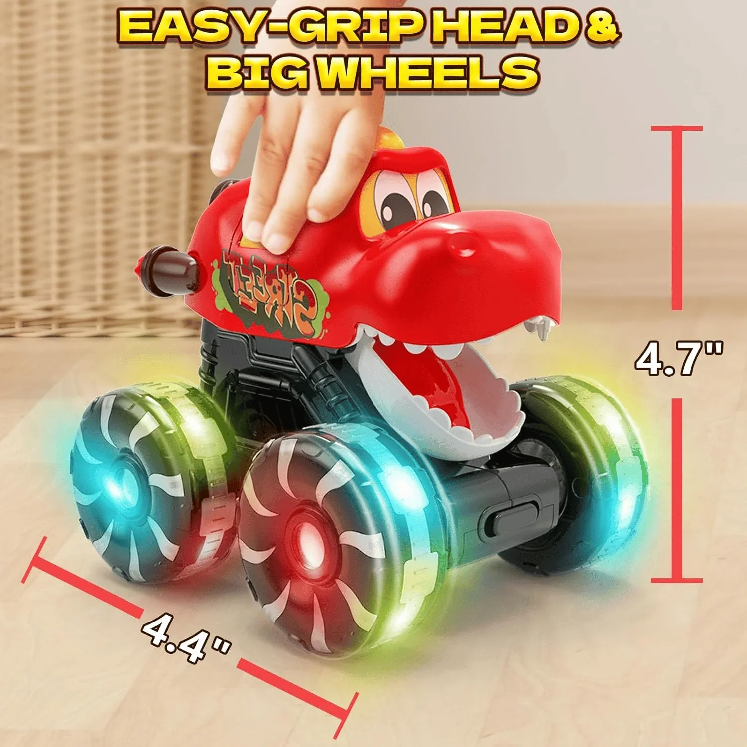 Press & Go Dino Monster Truck ~ The push-and-go toy that never gets old. - Image 3