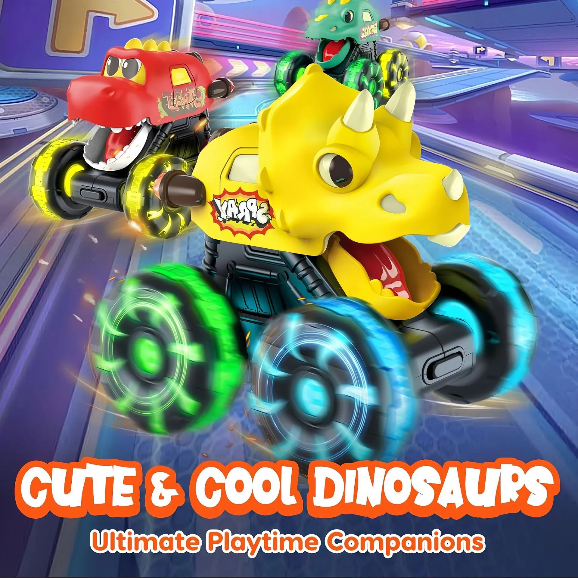 Press & Go Dino Monster Truck ~ The push-and-go toy that never gets old. - Image 6
