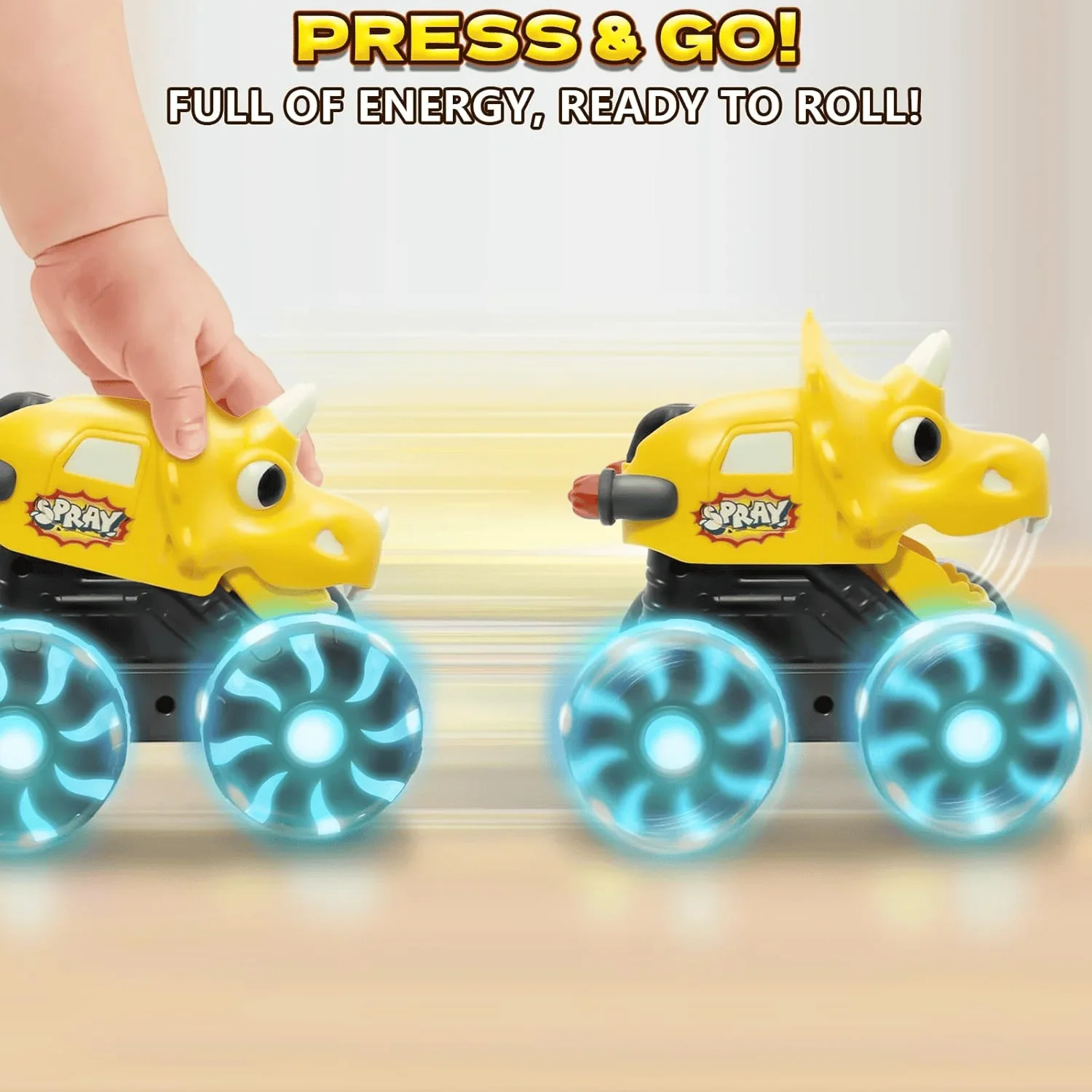 Press & Go Dino Monster Truck ~ The push-and-go toy that never gets old. - Image 7