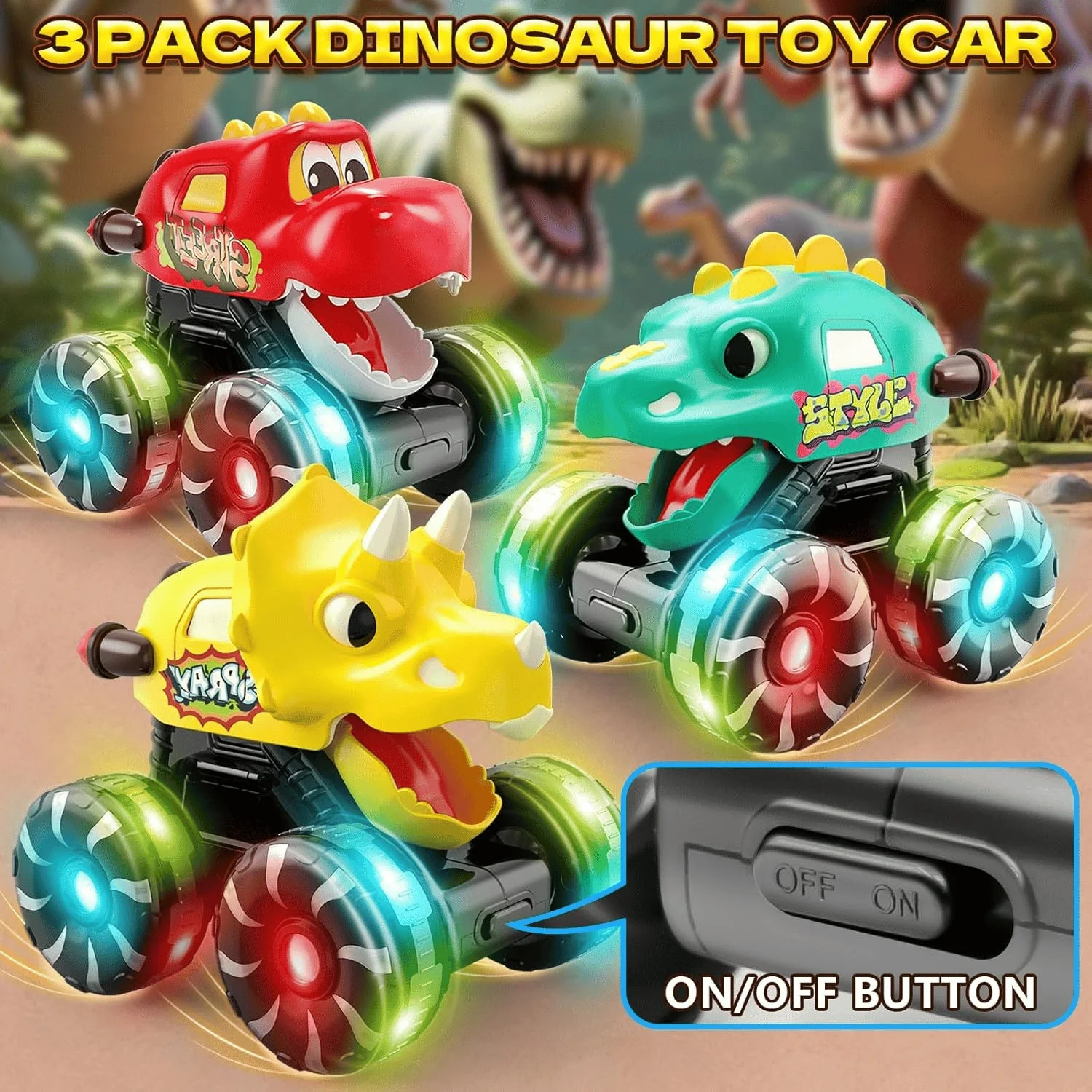 Press & Go Dino Monster Truck ~ The push-and-go toy that never gets old. - Image 9